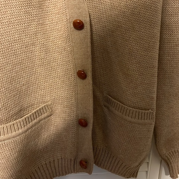 Racquet Club Grandpa Sweater with suede patches on elbows Size Large - Picture 11 of 14